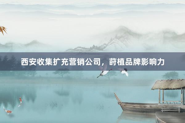西安收集扩充营销公司,莳植品牌影响力